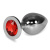 LoveToy Large Silver Plug Red - Большая анальная пробка с кристаллом, размер L, 10х4 см (красный) - sex-shop.ua