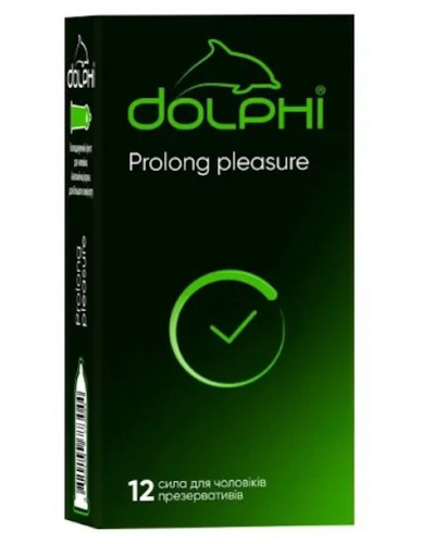 Dolphi NEW Prolong Pleasure - Презервативы, 12 шт - sex-shop.ua