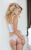 SoftLine Colette - Комплект эротического белья: корсет и стринги, М (белый)