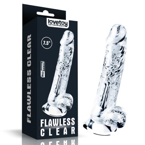 7.5'' Flawless Clear Dildo Clear - Фалоімітатор, 19 см (прозорий)