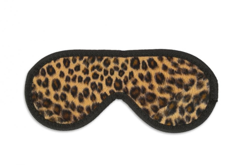 Пікантні Штучки - Закрита маска на очі з леопардовим хутром