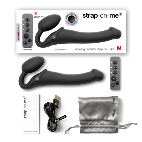 Безремінний страпон Strap-On-Me Vibrating M, 18 см