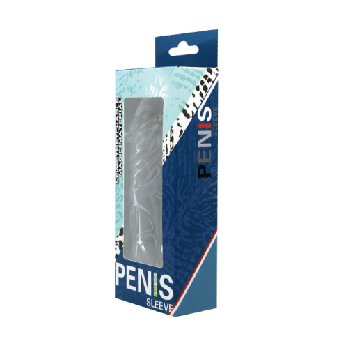 Super Silikon Penis Sleeve Clear - Насадка на член, +5 см (прозрачный) - sex-shop.ua