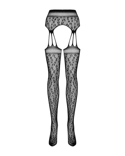 Obsessive Garter S817 - Колготки с имитацией чулок, S-L (чёрный)