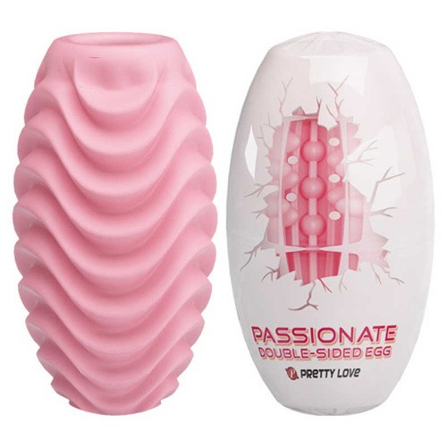 Pretty Love Passionate Double Sided Egg Masturbator - Мастурбатор, 8,6 х4. 6 см (рожевий)