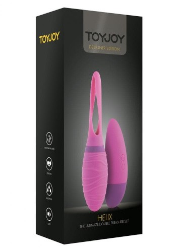 Виброяйцо с дистанционным вибропультом Helix Remote Vibrating Egg, 7х3 см (розовый) - sex-shop.ua