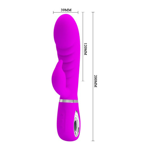 Pretty Love - Prescott Vibrator Pink - Вібратор-кролик, 12х3.9 см (фіолетовий)