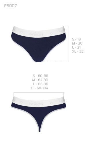 Passion PS007 Panties - Спортивні трусики-стрінги, S (сині) - купити в Україні | Секс шоп SEX-SHOP.ua
