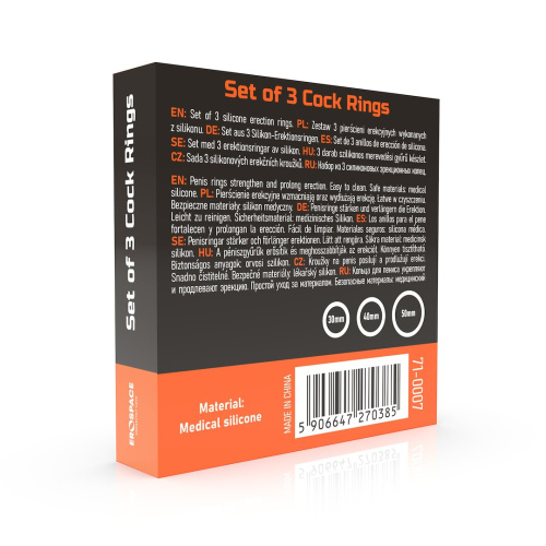 Ерекційні кільця Men's Play Set Cock Rings B7, 3 шт