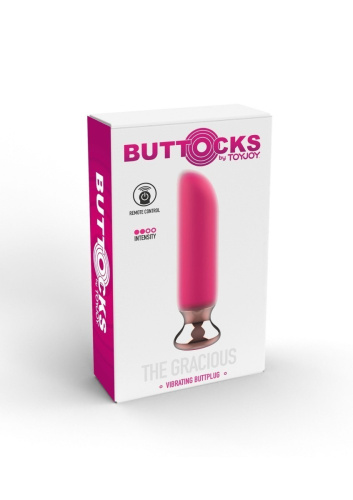 TOYJOY Gracious Buttplug - Анальная вибропробка, 12 см (фуксия)