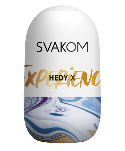 Svakom Hedy X Masturbator Experience - Мастурбатор-яйцо, 9х5 см (голубой)