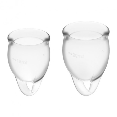 Satisfyer Feel Confident Menstrual Cup - Менструальные чаши, 15 и 20 мл (прозрачные) - sex-shop.ua