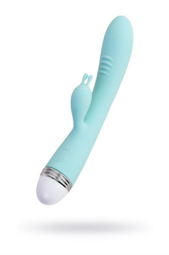 Toyfa Flovetta Iris - Ніжний вібратор із кліторальним стимулятором, 22х3.4 см (м'ятний) - купити в Україні | Секс шоп SEX-SHOP.ua