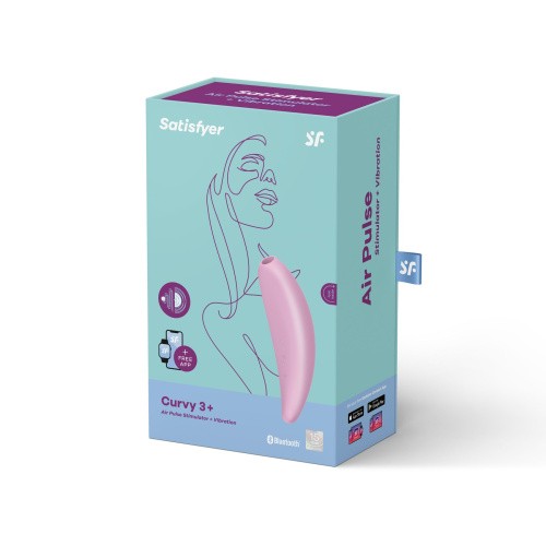 Satisfyer Curvy 3+ Мощный вакуумный клиторальный стимулятор, 15х5 см (розовый) - sex-shop.ua