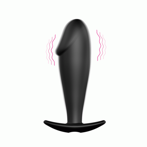 Pretty Love Vibrating Butt Plug анальная пробка с вибрацией, 10х3 см (чёрный) - sex-shop.ua