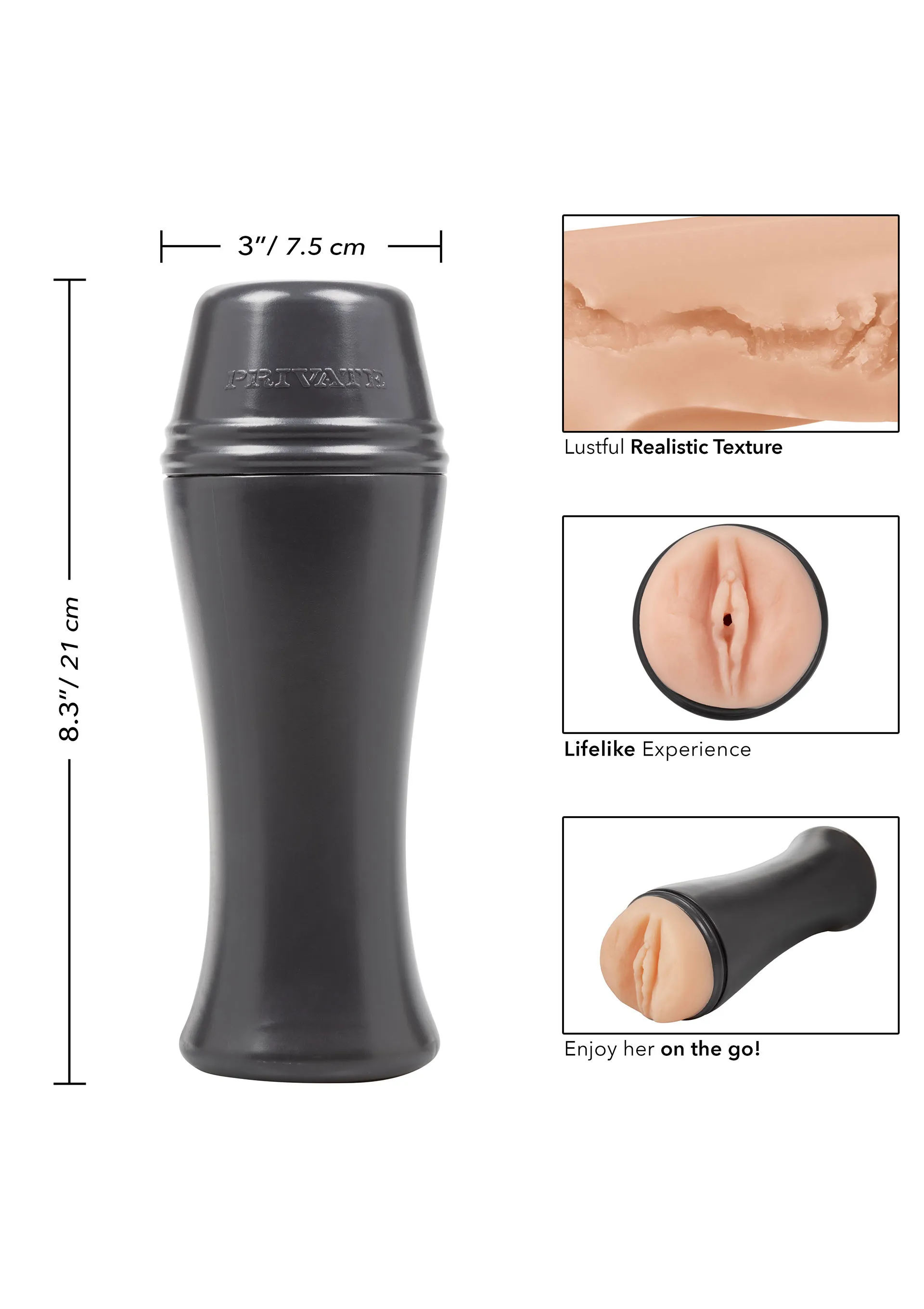 Private Original Vacuum Cup To Go - Вакуумный мастурбатор вагина, 21х7.5 см  (телесный) - Купить в Киеве, Украине | Sex-shop.ua