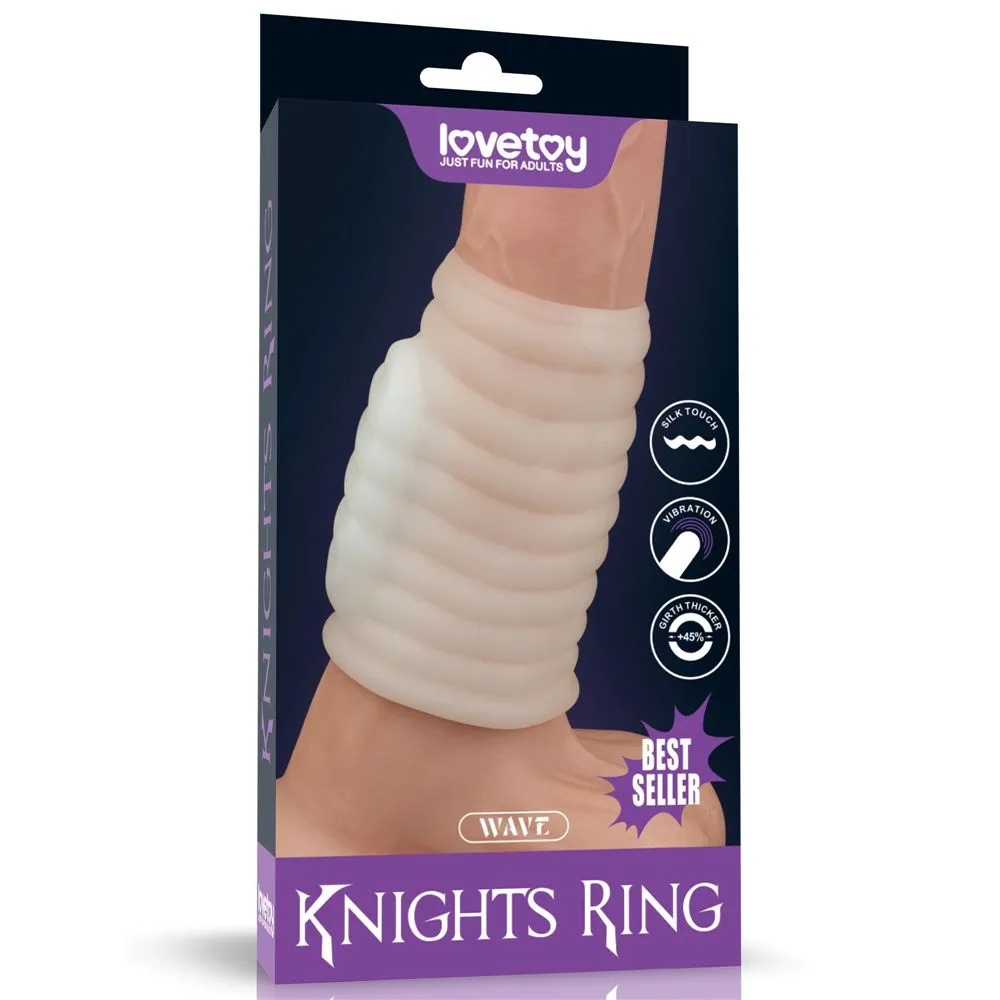 LoveToy Vibrating Wave Knights Ring - вибронасадка на член, 10 см (белый) -  Купить в Киеве, Украине | Sex-shop.ua