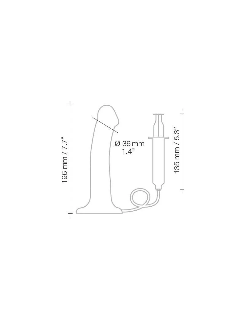 Strap-On-Me Dildo Cum - Кончающий фаллоимитатор , 17х3.6см (черный) купить  Киев Украина - sex-shop.ua