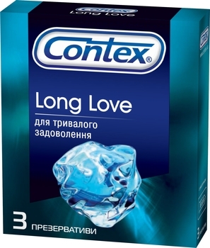 Contex №3 Long Love - презервативы с пролонгирующим эффектом, 3 шт. - sex-shop.ua