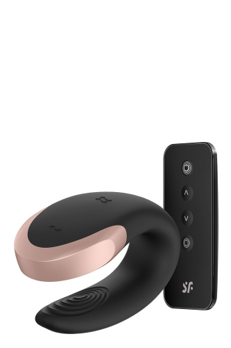 Satisfyer Double Love - вибратор для пар, 8.6х5.7 см (чёрный) - sex-shop.ua