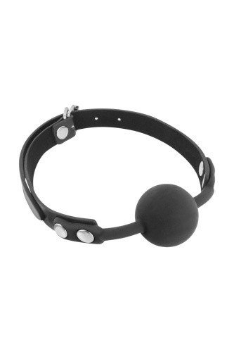 Fetish Tentation Silicone Gag Ball - Классический кляп с силиконовым шариком (черный) - sex-shop.ua