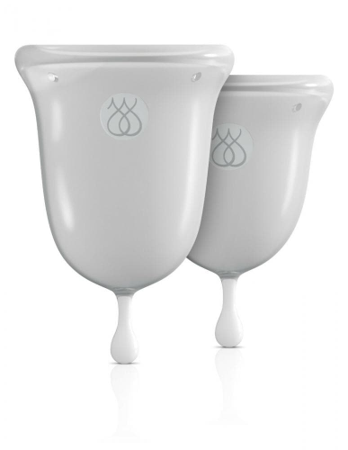 Jimmyjane Menstrual Cups - набор менструальных чаш, 14 мл и 21 мл (прозрачный) - sex-shop.ua