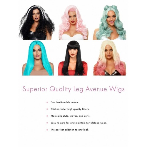 Leg Avenue-Harley wavy bob wig Blonde - Короткий волнистый парик, блонд с цветными прядями - sex-shop.ua
