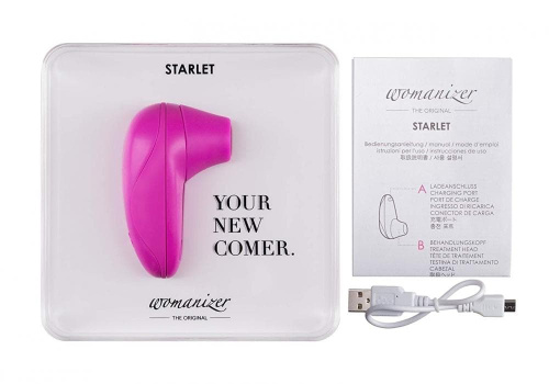 Womanizer Starlet - Компактный вакуумный стимулятор клитора, 8.5х5 см (розовый) - sex-shop.ua