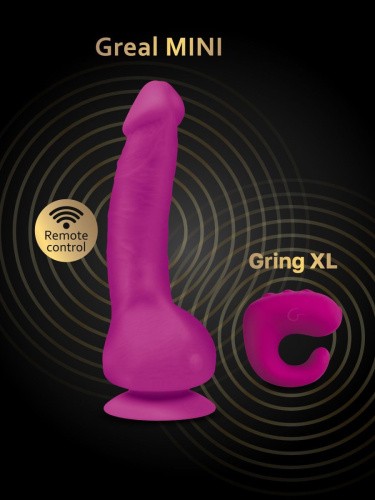 Gvibe Gring XL (Англія) - Міні-вібратор на палець, 5х3.7 см (фіолетовий)