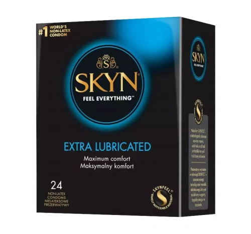SKYN EXTRA LUBE - Безлатексные презервативы, 24 шт - sex-shop.ua