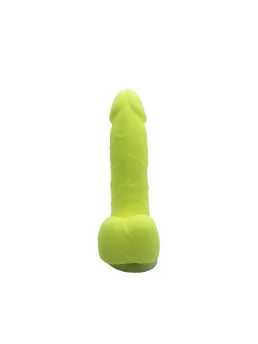 Чистый Кайф Yellow size S - Крафтовое мыло-член с присоской, 12х2,6 см (желтый) - sex-shop.ua