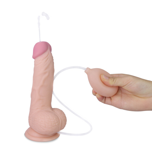 LoveToy - Soft Ejaculation Cock With Ball Flesh 8 " - Фаллоимитатор с эякуляцией, 20х4.4 см - sex-shop.ua