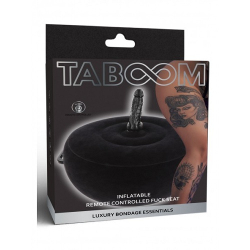 Taboom Inflatable Fuck Seat - Надувная секс-подушка с вибратором, (черный) - sex-shop.ua