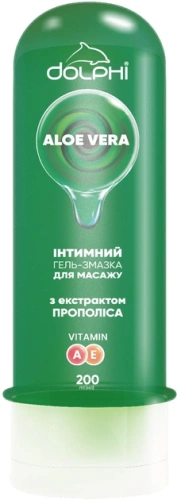 Dolphi Aloe Vera - Гель-смазка для массажа, 200 мл - sex-shop.ua