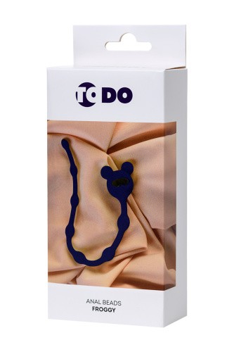 ToDo By Toyfa Froggy - анальная цепочка, 23х1.4 см (синий) - sex-shop.ua