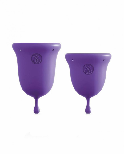 Jimmyjane Menstrual Cups - набор менструальных чаш, 14 мл и 21 мл (пурпурный) - sex-shop.ua