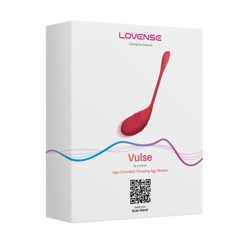 Lovense Vulse (Thrusting Egg Vibrator) - Смарт-виброяйцо, 8,5х3,6 см (розовый) - sex-shop.ua