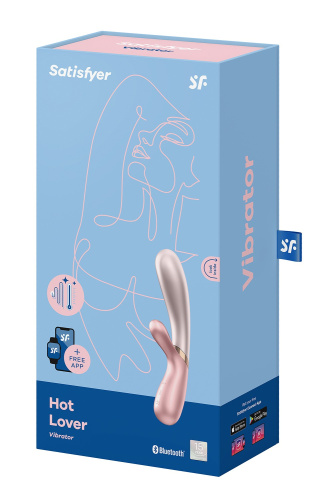 Satisfyer Hot Lover - Вибратор с согревающим эффектом, 20х3.5 см (розовый) - sex-shop.ua