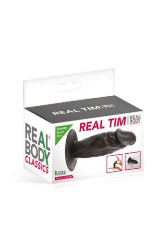 Real Body Real Tim Black - фаллоимитатор, 11х3,4 см. - sex-shop.ua