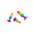 Wooomy Hiperloo Silicone Rainbow Plug M - Анальна пробка, 11х2.9 см