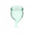 Satisfyer Feel Secure - набор менструальных чаш, 15 мл и 20 мл (светло-зеленый) - sex-shop.ua