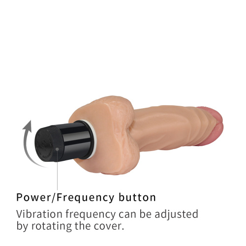 Reel Feel Flexi Vibrator Flesh 9 " - Реалсичный вибратор, 22 см (телесный) - sex-shop.ua