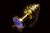 Пікантні Штучки - Кручена золотиста анальна пробка з кристалом мала, 7,5х2,7 см (синій)
