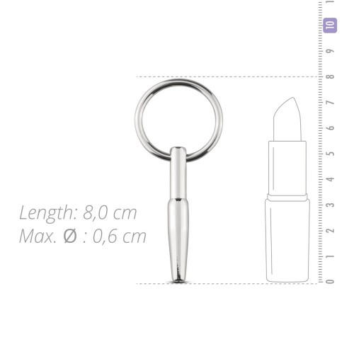 Sinner Gear Unbendable - Hollow Penis Plug - Порожнистий уретральний стимулятор, 4х0.8 см