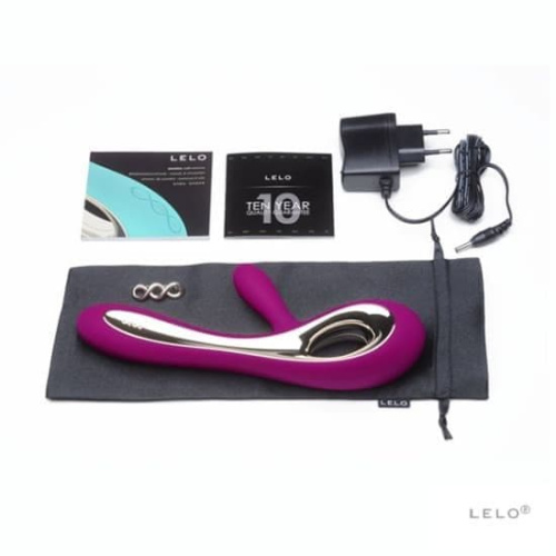 Lelo Soraya - стильный вибратор-кролик с удобной ручкой, 22х4.4 см (фиолетовый) - sex-shop.ua