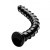 Hosed Swirl Hose 18" Long - длинный спиральный анальный стимулятор, 48.3х5.1 см (чёрный) - sex-shop.ua
