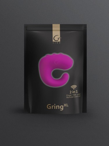 Gvibe Gring XL (Англія) - Міні-вібратор на палець, 5х3.7 см (фіолетовий)