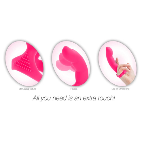 Simple & True Extra Touch Finger Dong - Насадка на палец, 12.5х3 см (розовая) - sex-shop.ua