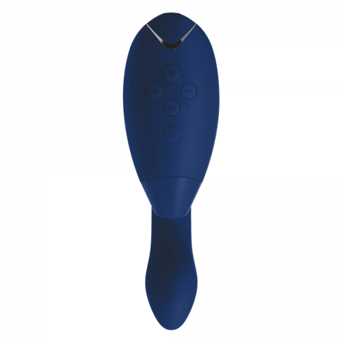 Womanizer Duo - Двойной стимулятор для клитора и точки G, 20.3х3.2 см (синий) - sex-shop.ua