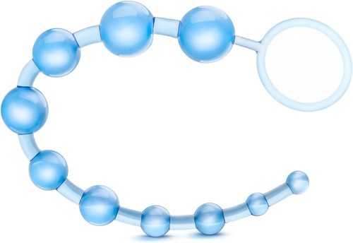 B Yours Basic Beads - Анальная цепочка, 32х2,5см (голубой) - sex-shop.ua